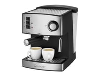 Clatronic Es 3643 - Kaffemaskin Med Mjölkskummare - 15 Bar - Rostfritt Stål