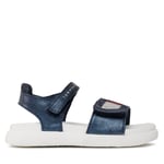 Sandaler Tommy Hilfiger Strass Heart Velcro Sandal T1A2-32752-1367 S Mörkblå