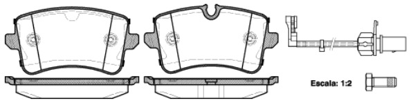 Bromsbelägg Remsa - Audi - A6, A6 quattro, A7 quattro, Rs6, S6, A8 quattro, S8, Rs4, Rs5, Rs7, S7, A7. Porsche - Macan