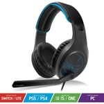 CASQUE GAMER ? ELITE-H20 ? Casque Noir Audio Pro Gamer - Simili Cuir - Microphone Flip and Mute ? Multiplateforme PS5 / XBOX X /