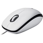 Logitech M100 Mouse Wired White Suitable for lefthanded people