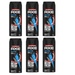 6 x AXE (LYNX) Adrenalin 150ml Deodorant Body Spray Free 48h Tracked Delivery