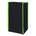 PlayVital Housse Anti-Poussière pour Xbox Series X Console,Accessoires Protege pour Xbox Series X,Cover Poussière pour Xbox Series X-Noir&Vert Néon(Vertical)