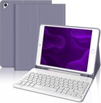 Clavier Ipad 9.7,Clavier Ipad 6 Génération,Coque Ipad 6 Génération Avec Clavier,Bluetooth Italien Magnétique Étui Clavier Pour Ipad 5,Ipad Pro 9.7,Ipad Air 2,Ipad Air 1,Violet Lavande