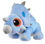 Mattel Jurassic World : La Colo du Crétacé Peluche Spinoceratops sonore, jouet doux avec sons, pieds lestés, espèce hybride herbivore sino-spino HMK61