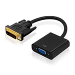 Convertisseur mâle-femelle DVI-D vers VGA Dual Link 24+1 compatible 1080p/3D