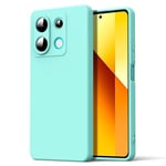 Byvuwiay Coque pour Xiaomi Redmi Note 13 5G, Ultra Mince Premium Housse Souple en Silicone Liquide, Coque de Protection pour Xiaomi Redmi Note 13 5G - Vert Clair