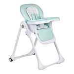 Plastimyr - Chaise haute pour bébé - Siège inclinable 3 positions - Pliable - Alimentation - Chaise haute Twinkle Mint - Aluminium - Sécurité maximale - Disponible en 3 couleurs.