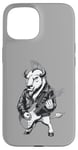 Coque pour iPhone 15 Heavy Metal Bison Hard Rock Buffalo Electric Guitar