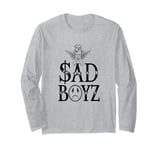 Junior Sad Boyz Crying Cherub Angel With Halo And Wings Long Sleeve T-Shirt