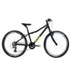 TechniBike PYRO TWENTYFOUR - Vélo Enfant Super léger de 24 Pouces pour Filles et garçons (Guidon VTT, dérailleur Shimano 8 Vitesses, Freins en V, Roues en Aluminium, Selle vélo Ergonomique, 8,5 kg)