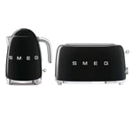 PACK SMEG Bouilloire 1.7L 7 Tasses Arrêt Automatique Noir + Grille-Pain 1500W 4