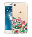 Coque Iphone 7 PLUS iphone 8 PLUS fleur paisley mandala doodling transparente