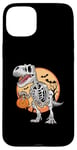 Coque pour iPhone 15 Plus T-Rex Mummy Citrouille Dino Trick Treat Halloween