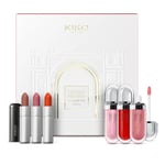 KIKO Milano Holiday Première Irresistible Lips Gift Set | Coffret Cadeau Lèvres : 3 rouges À Lèvres Mats Et 3 brillants À Lèvres