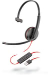 POLY Blackwire C3210 Casque Avec fil Arceau Appels/Musique USB Type-A Noir, Rouge - Neuf