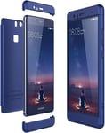 Housse Etui Huawei P9 Coque Huawei P9 Ultramince 3 Part Combinaison Dur Rigide Coque 360 Degrés Pour Huawei P9 Anti Fine Bleu