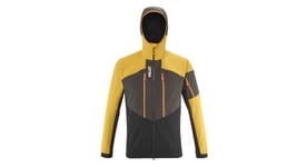 Veste softshell millet m white shield noir jaune