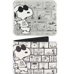 Portefeuille Snoopy Joe Concept One - Portefeuille Fin à Deux Volets avec étui décoratif en étain pour Homme et Femme - Multicolore, Multicolore, Taille Unique, Motif cacahuètes, Portefeuille Snoopy