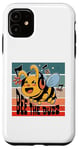 Coque pour iPhone 11 Happy bee casque musical mignon abeille dessin animé