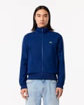 Lacoste Paris Mens Piqué Zip Front Track Jacket - Blue - Size Medium