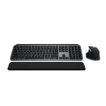 Logitech MX Keys S Combo for Mac, Wireless Keyboard and Mouse With Palm Rest, Backlit Keyboard, Fast Scroll Wireless Mouse, Bluetooth USB C for MacBook Pro, Macbook Air, iMac, iPad - AZERTY