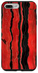 Coque pour iPhone 7 Plus/8 Plus Motif marbre rouge Art déco rayé bizarre