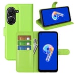 Asus Zenfone 10 PU Wallet Case Green