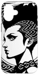 Coque pour iPhone 16 Fantasy Post Punk Celtic Tribal Art Batcave Girl Gothique