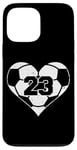 iPhone 13 Pro Max Soccer Number 23 Jersey Funny Soccer Heart Game Day Case