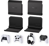 Support pour ps5 Mural,4 pcs Fold Support Manette Casque pour ps5 pour ps4 Support Pliable pour Xbox Series X S/Switch Pro,Support pour Xbox Wireless Headset,pour Pulse 3D Casque-Noir