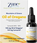 Zane Hellas 190 mg Oregano Oil-164 mg Carvacrol per Serving-4 Drops Daily. 100%