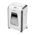 Fellowes Paper Shredder for Home Office Use - 15 Sheet Cross Cut Paper Shredder for Deskside Use - Powershred 15C Home Shredder with 19L Pull-Out Bin - High Security P4 - White