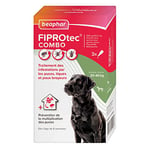 Beaphar – FIPROTEC COMBO au Fipronil + (S)-Méthoprène dosés à 268 mg/241,2 mg – Solution spot-on pour grands chiens (20-40 kg) – Agit contre puces, tiques et poux broyeurs – 3 pipettes de 2,68 ml