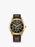 Citizen Men's Eco-Drive Chronograph Day Date Leather Strap Watch