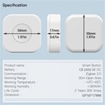 Tlily - Bouton Tuya Zigbee Commutateur de ScèNe Intelligent Liaison Intelligente Commutateur Sans Fil Automatisation Fonctionne avec Smart Life