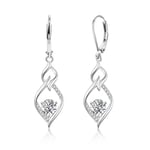 ALEXCRAFT Boucles d'oreille Femme 925 Boucle D Oreille Elegante Pendante Boucles d'oreilles Femme Zircone