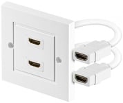 Prise à Encastrer + Plastron Goobay Compatible Hdmi Femelle (type A)