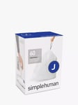 simplehuman Bin Liners, Size J, Three Packs of 20