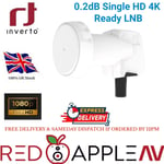 Inverto White Single Satellite Ultra 4K HD LNB Ideal FreeSat, Hotbird, Astra