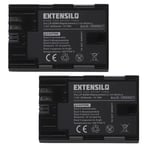 EXTENSILO 2x Batteries remplacement pour Canon LP-E6, LP-E6NH pour appareil photo, reflex numérique (2040mAh, 7,2V, Li-ion)