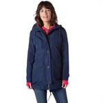 Peter Storm WoMens Oakwood Jacket with Roll-away Adjustable Hood, Hiking Raincoat - Navy - Size 14 UK