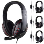 Casque 3.5mm Filaire Gaming Headset Écouteurs Musique Pour PS4 Play Station 4 Jeu PC Chat Ordinateur Avec Microphone-Bleu