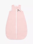 John Lewis Stripe Zebra Baby Sleeping Bag, 0.5 Tog, Pink/White