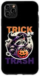 Coque pour iPhone 11 Pro Max Trick or rather Trash, Costume drôle de raton laveur 2024 Halloween