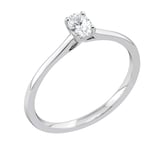 Midem Copenhagen enstens diamantring 0,25ct vitguld