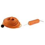 Prolongateur Jardin 16A HO5VV-F 3G1,5 2P+Terre 50m - Orange - Zenitech & Debflex Prolongateur Prise électrique Boîtier assurant l'étanchéité de 2 rallonges 344700 Orange