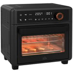 Mini Oven Countertop Convection Oven 13L Black Retro Style 40-220? 6 Presets