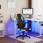 Woltu - Chaise Gaming Respirant en Tissu, Pivotant à 360°, Dossier Haut, Fauteuil Gamer, Chaise Bureau, Siège Gaming, Design Ergonomique, Mécanisme