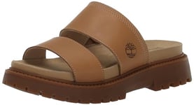 Timberland Femme Slide Sandal, Grain Complet Beige Moyen, 39.5 EU